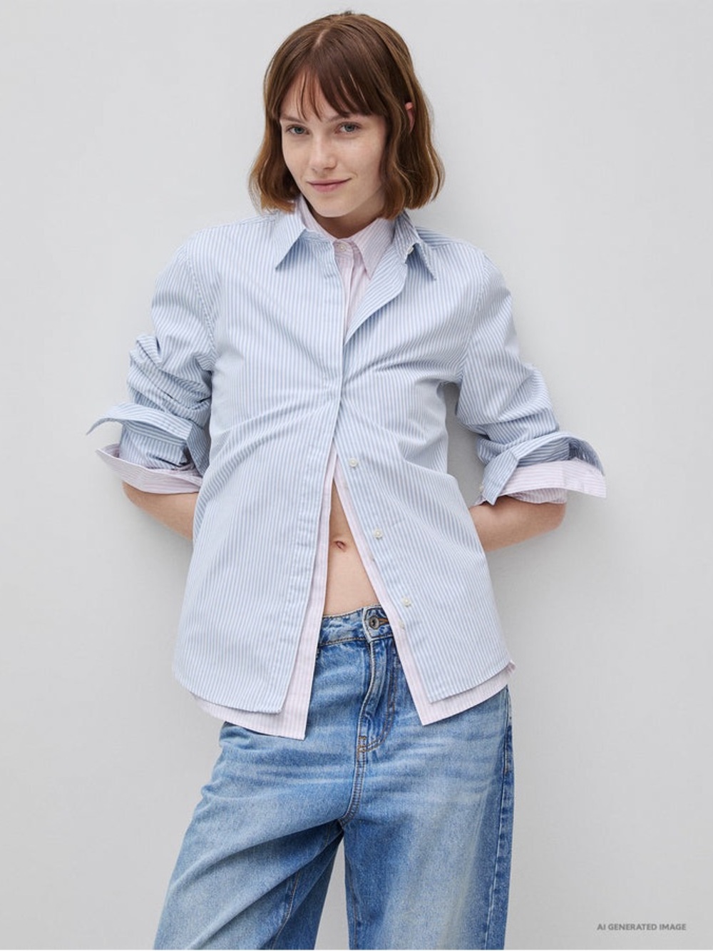 BENETTON Button Up Shirt with Logo
